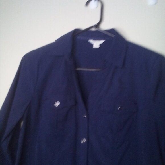 Est 1946 Cato Shirt Blouse S Women 3/4 Sleeve Button Up Pockets Blue - Picture 13 of 16